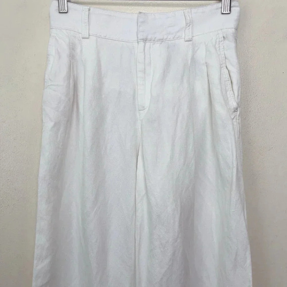Banana  Republic Womens Petite 6 Wide Leg Linen Cropped Pant - Picture 3 of 13